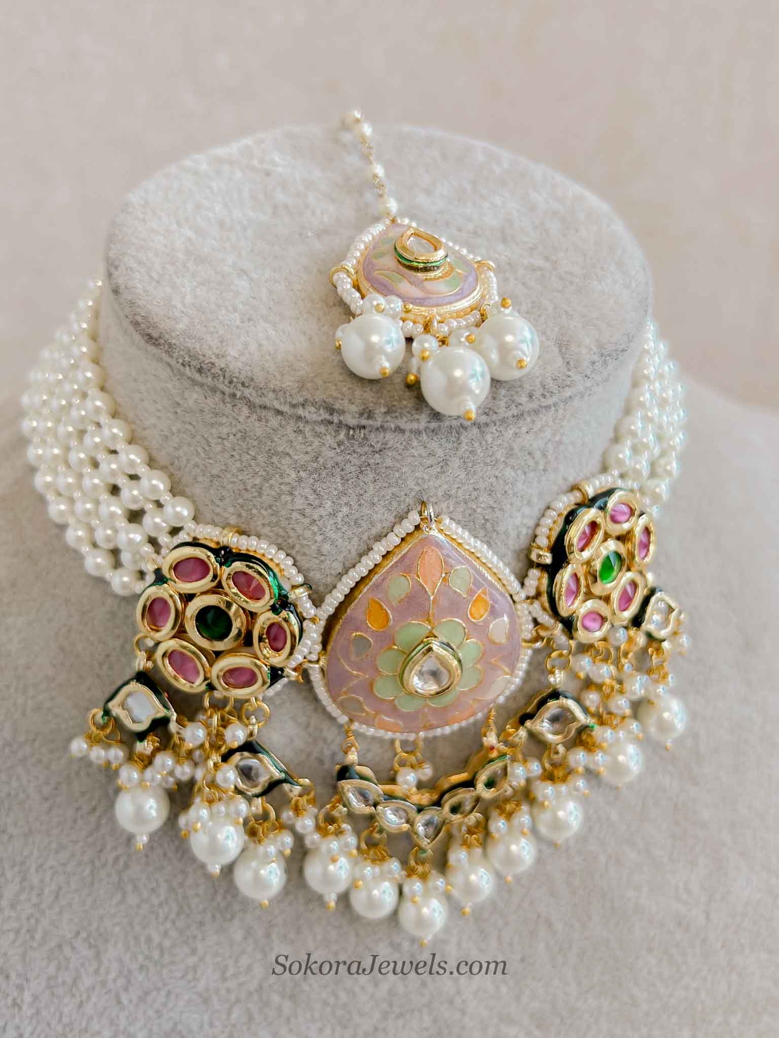Heritage Meenakari Kundan Choker Set