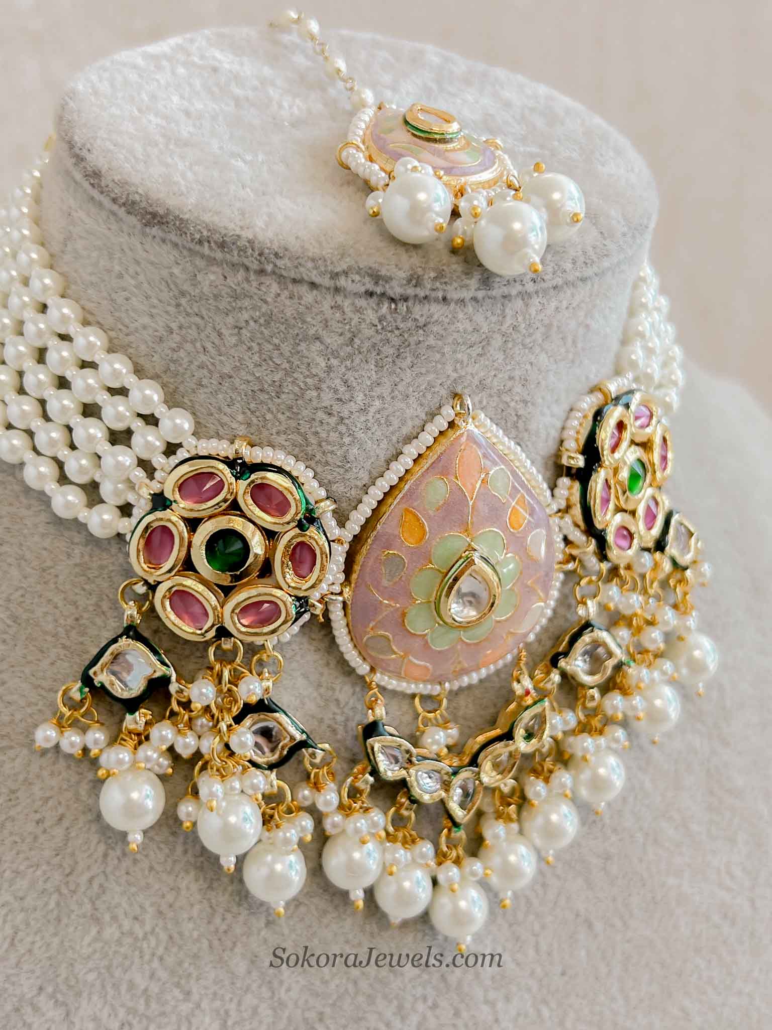 Heritage Meenakari Kundan Choker Set