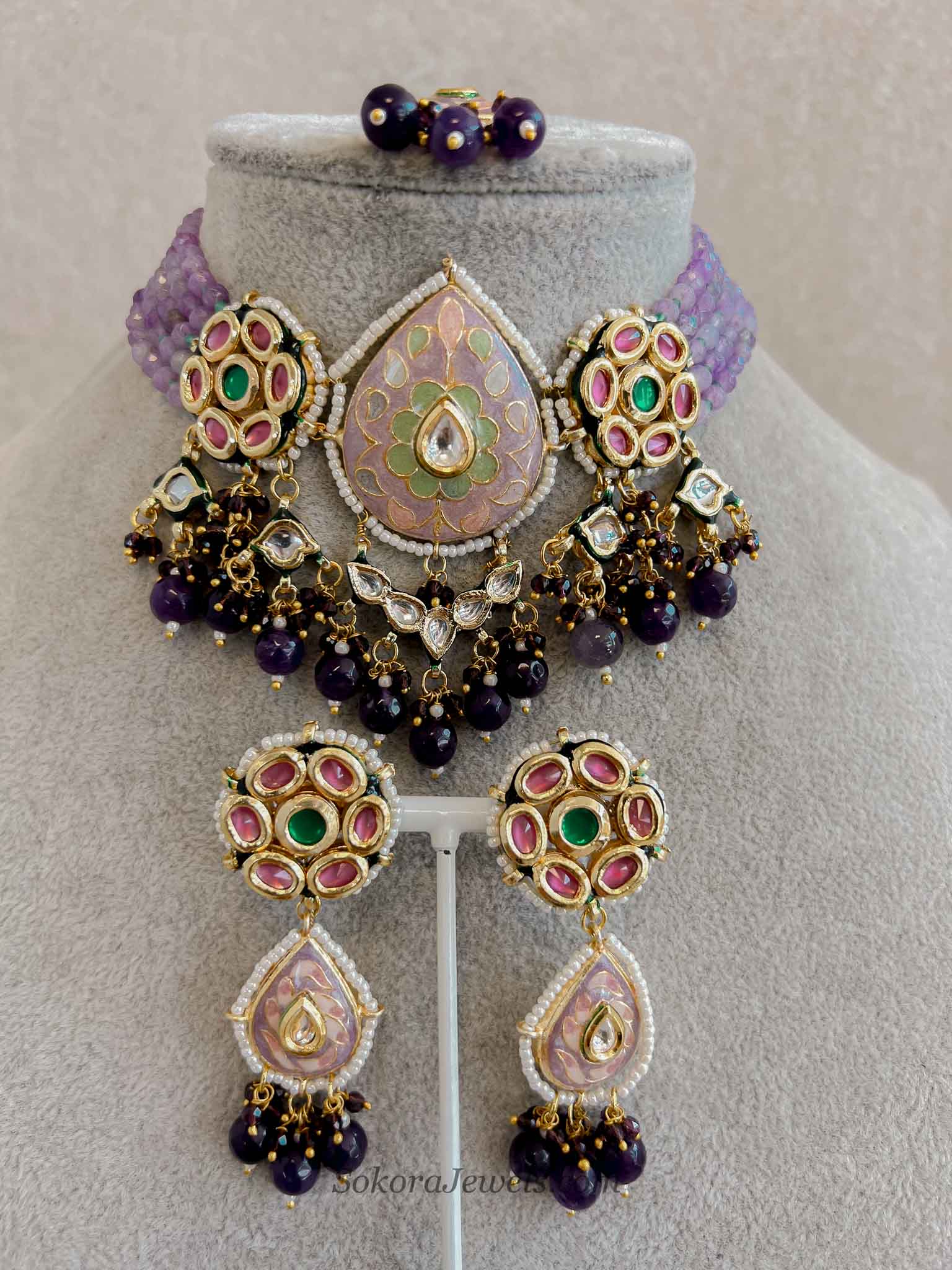 Heritage Meenakari Kundan Choker Set