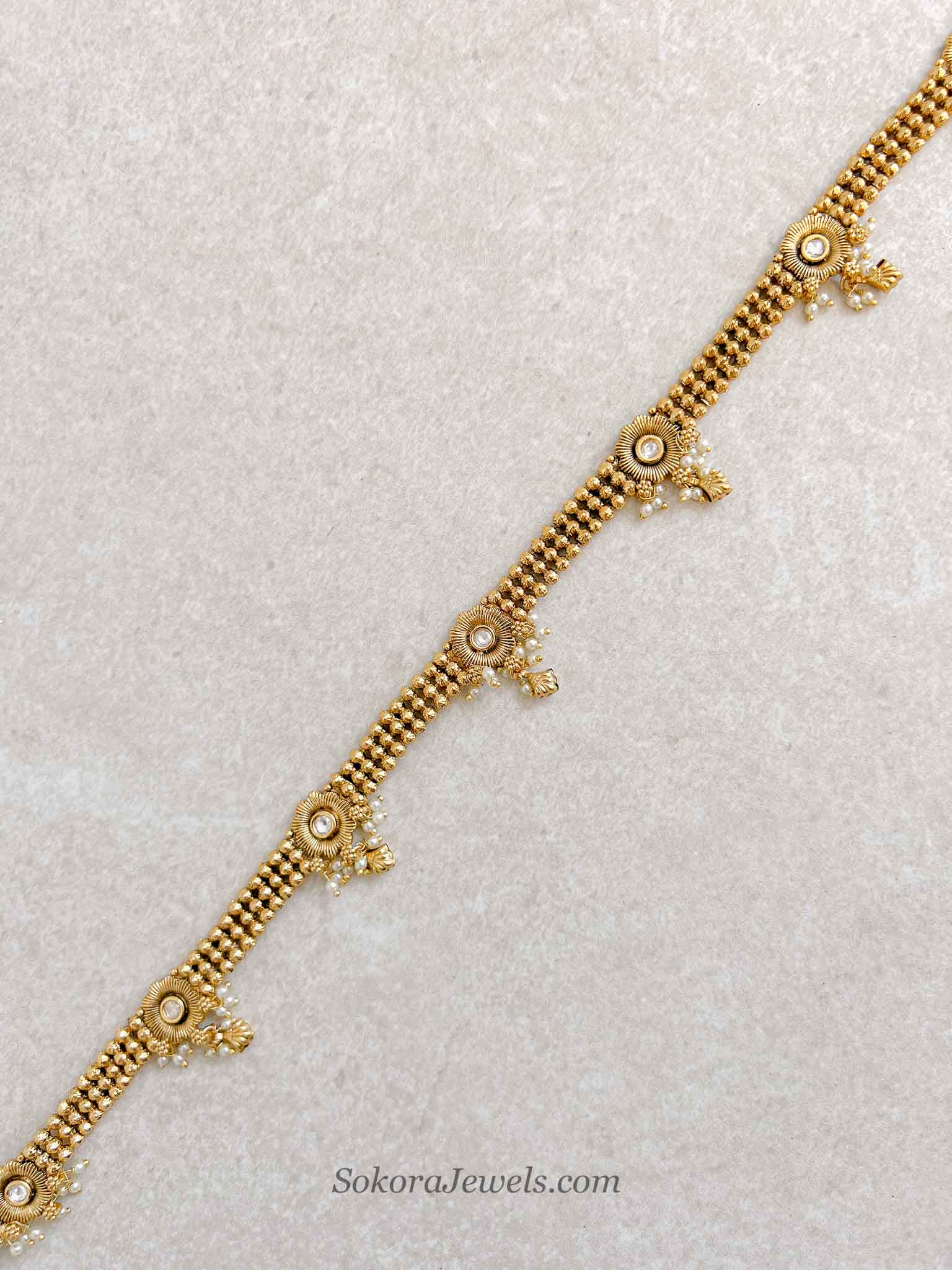 Kundan Gem Waist Chain