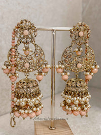 Yusra Necklace set - Peach and Gold