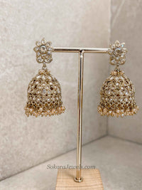 Golden Champagne Jhumka Earrings