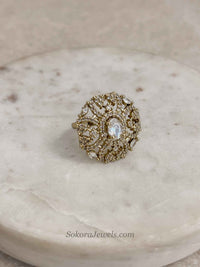 Antique Gold & Diamante Ring