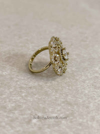 Antique Gold & Diamante Ring