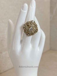 Antique Gold & Diamante Ring