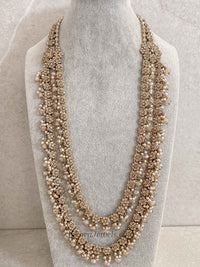 Long Mala 2 Strand Necklace - Golden