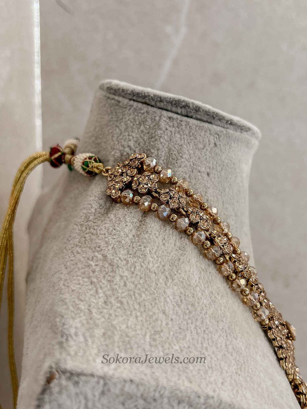 Long Mala 2 Strand Necklace - Golden