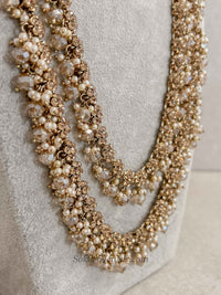Long Mala 2 Strand Necklace - Golden
