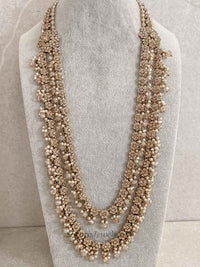 Long Mala 2 Strand Necklace - Golden