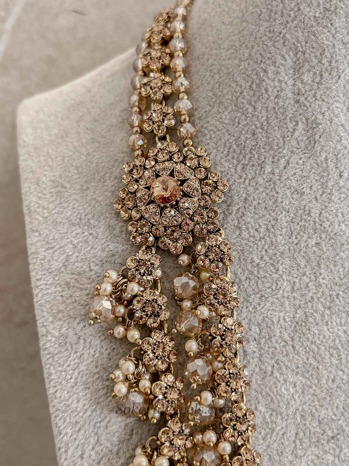 Long Mala 2 Strand Necklace - Golden
