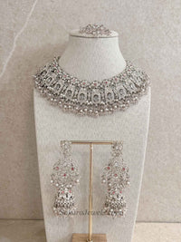 Sofia Silver and Pale Pink Necklace Set