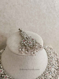 Sofia Silver and Pale Pink Necklace Set