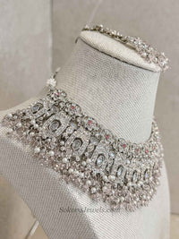 Sofia Silver and Pale Pink Necklace Set