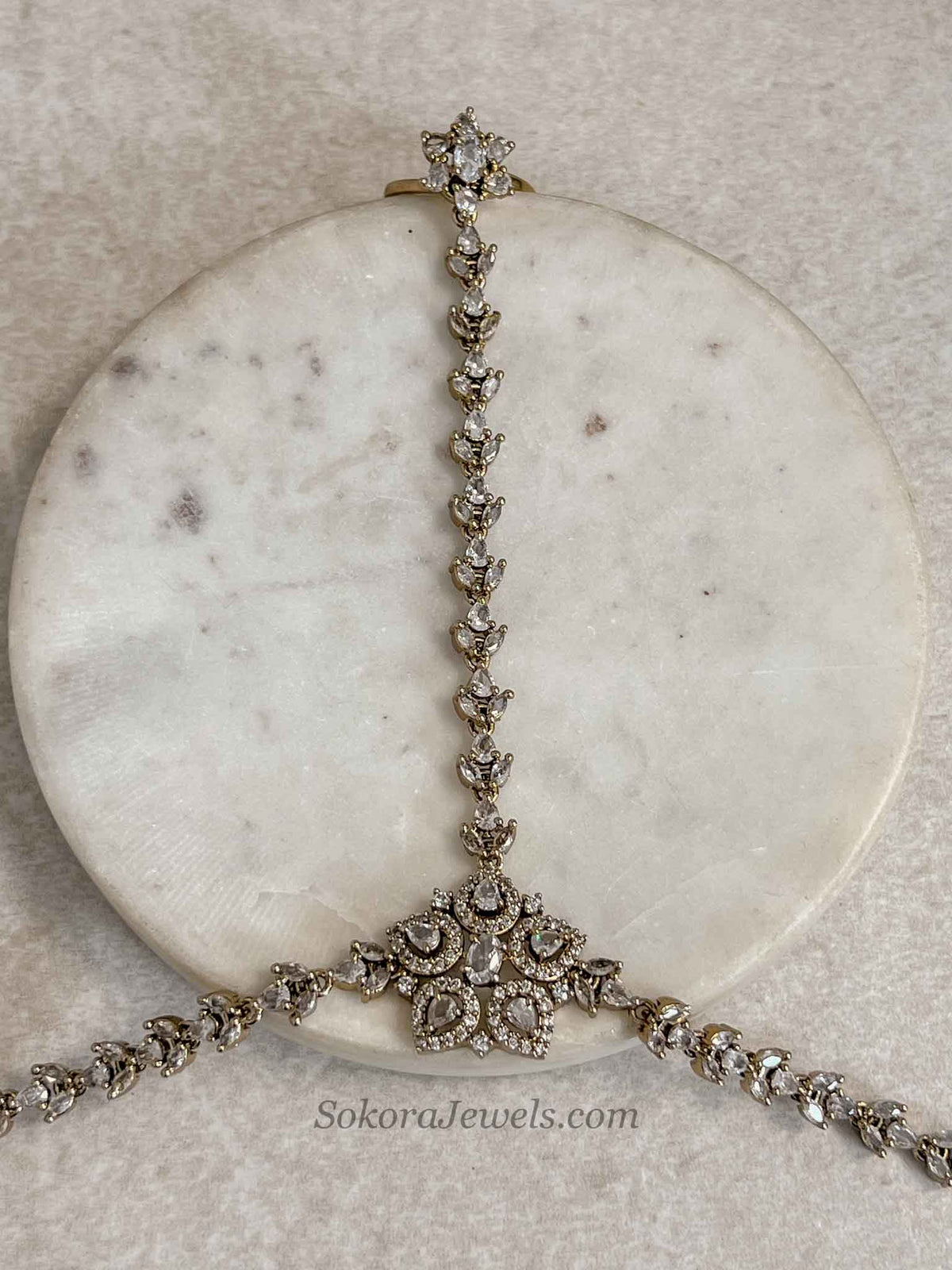 American Diamond Hand Chain Bracelet