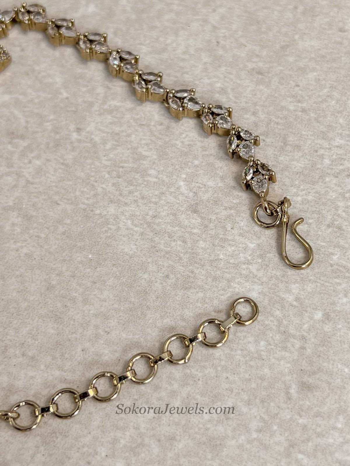 American Diamond Hand Chain Bracelet