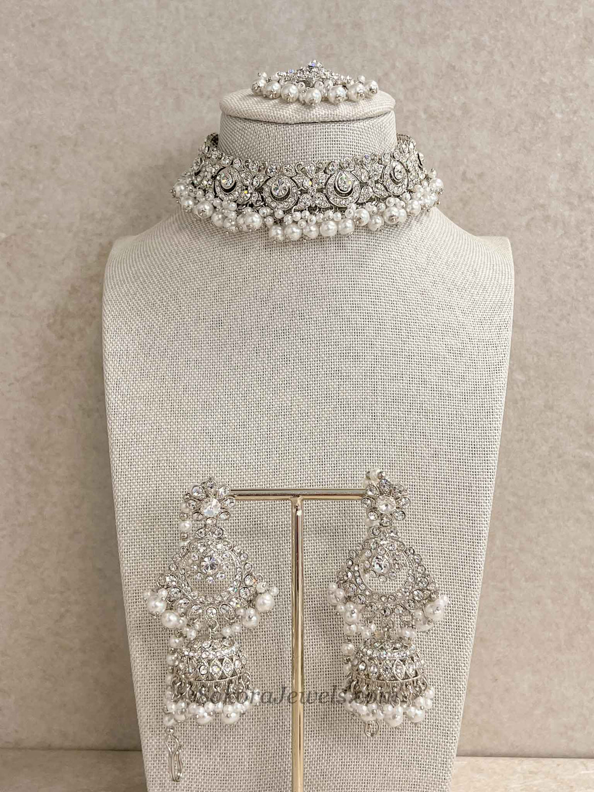 Simmi Silver Choker Set