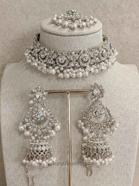 Simmi Silver Choker Set