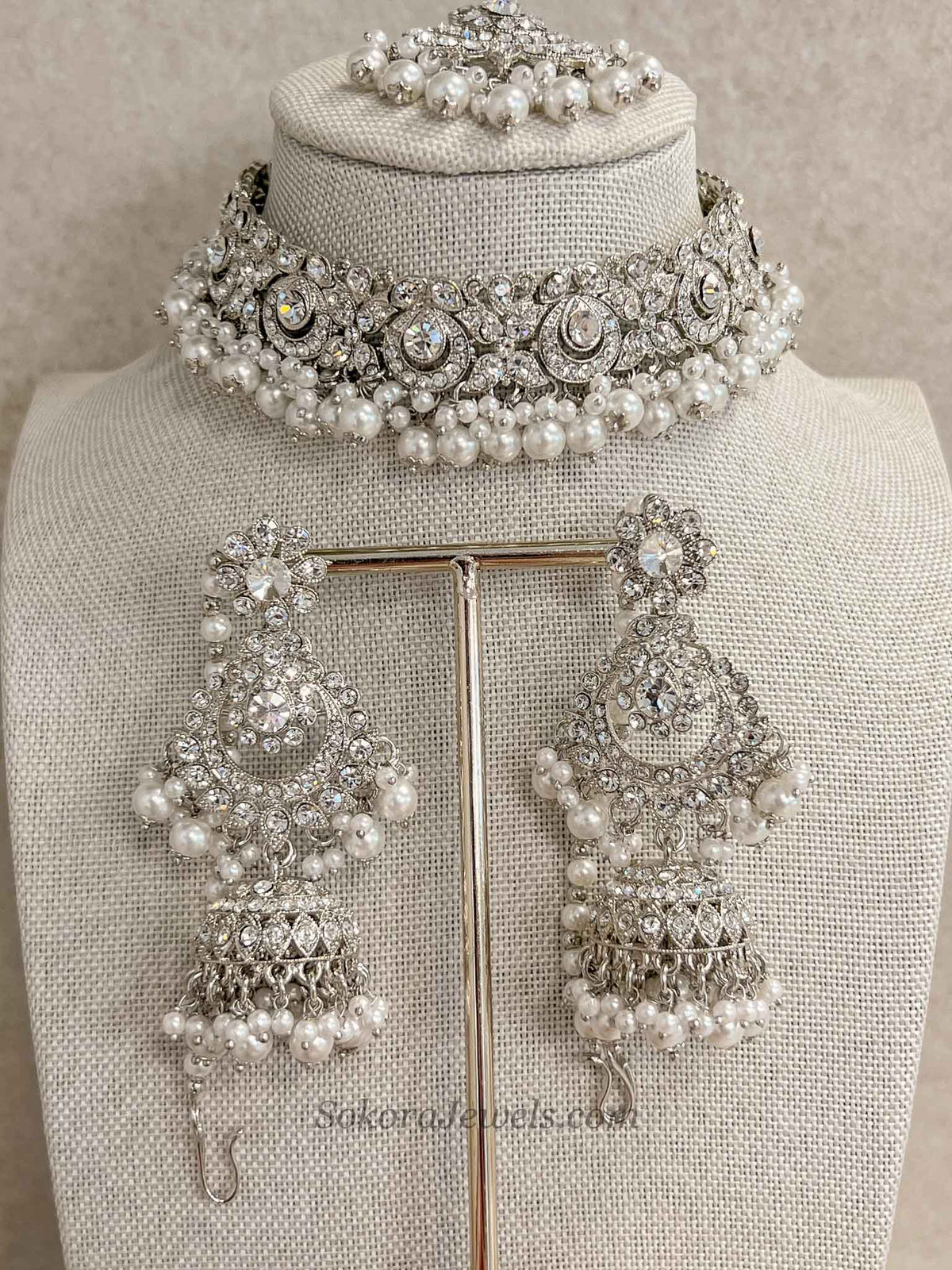Simmi Silver Choker Set