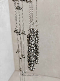 Oxidised Silver Ghungroo Paranda Hair Accessory