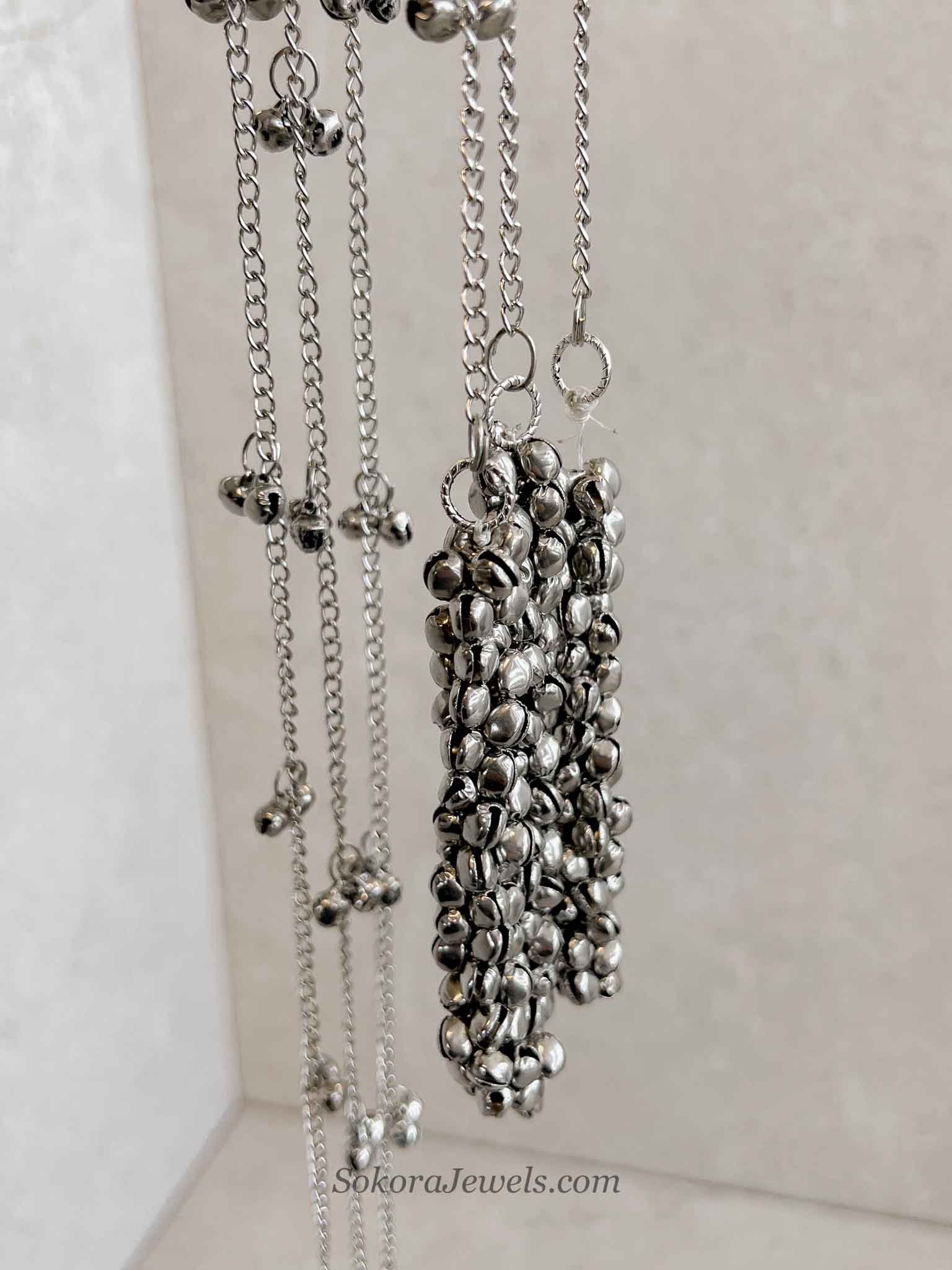 Oxidised Silver Ghungroo Paranda Hair Accessory
