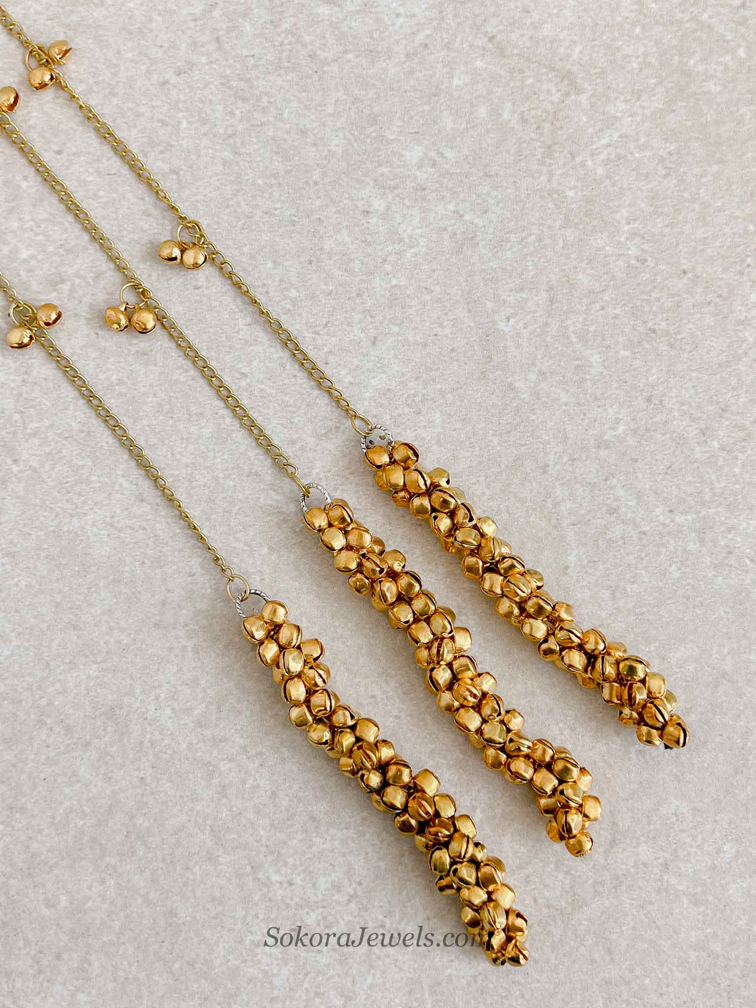 Gold Ghungroo Paranda Hair Accessory