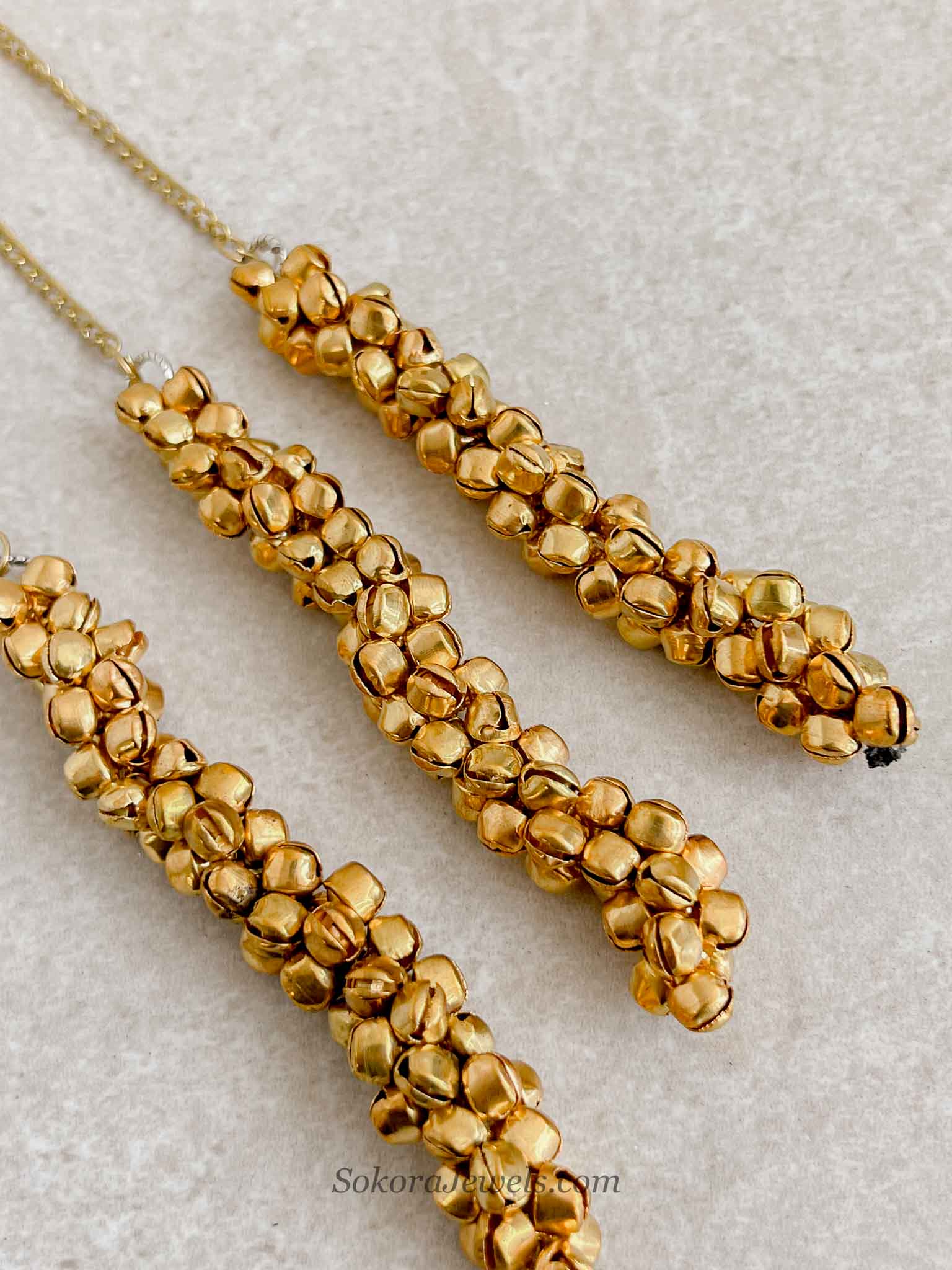 Gold Ghungroo Paranda Hair Accessory