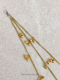 Gold Ghungroo Paranda Hair Accessory