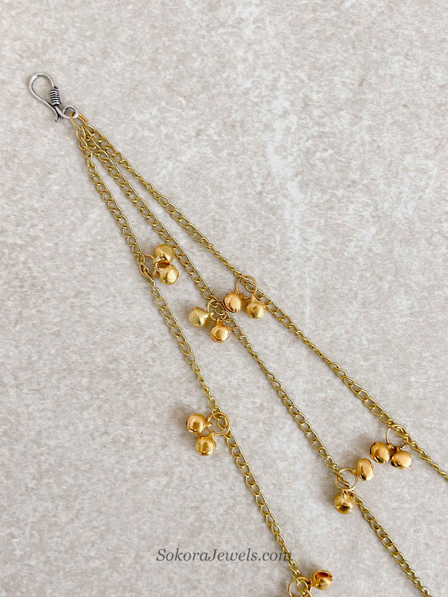 Gold Ghungroo Paranda Hair Accessory