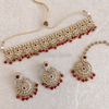 Megan Choker Set - Maroon