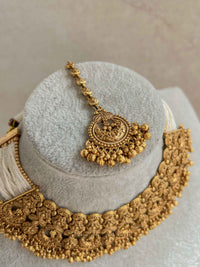Matt Gold South Indian Bridal Necklace Set