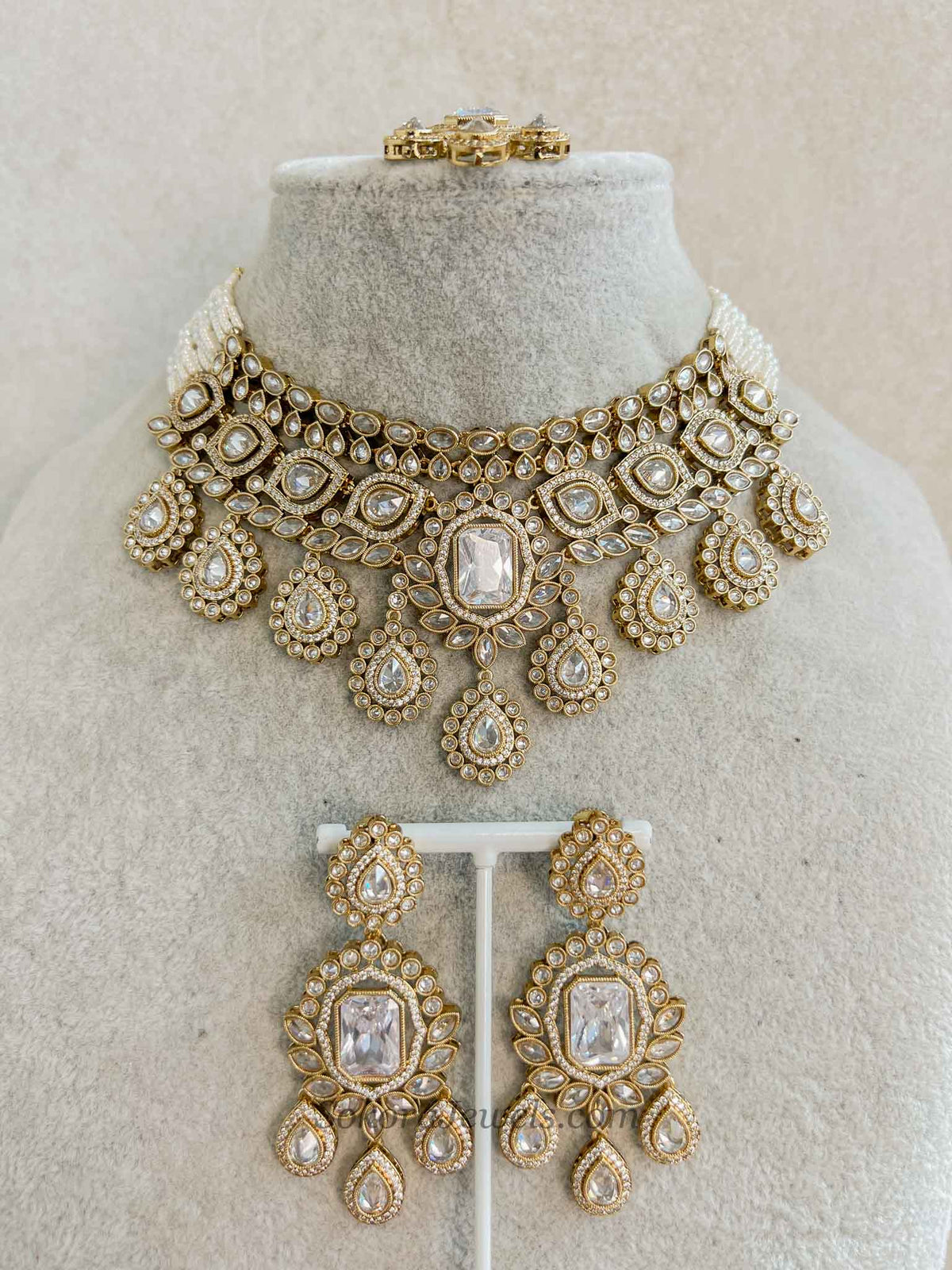 Christina Clear Crystal Bridal Choker Set