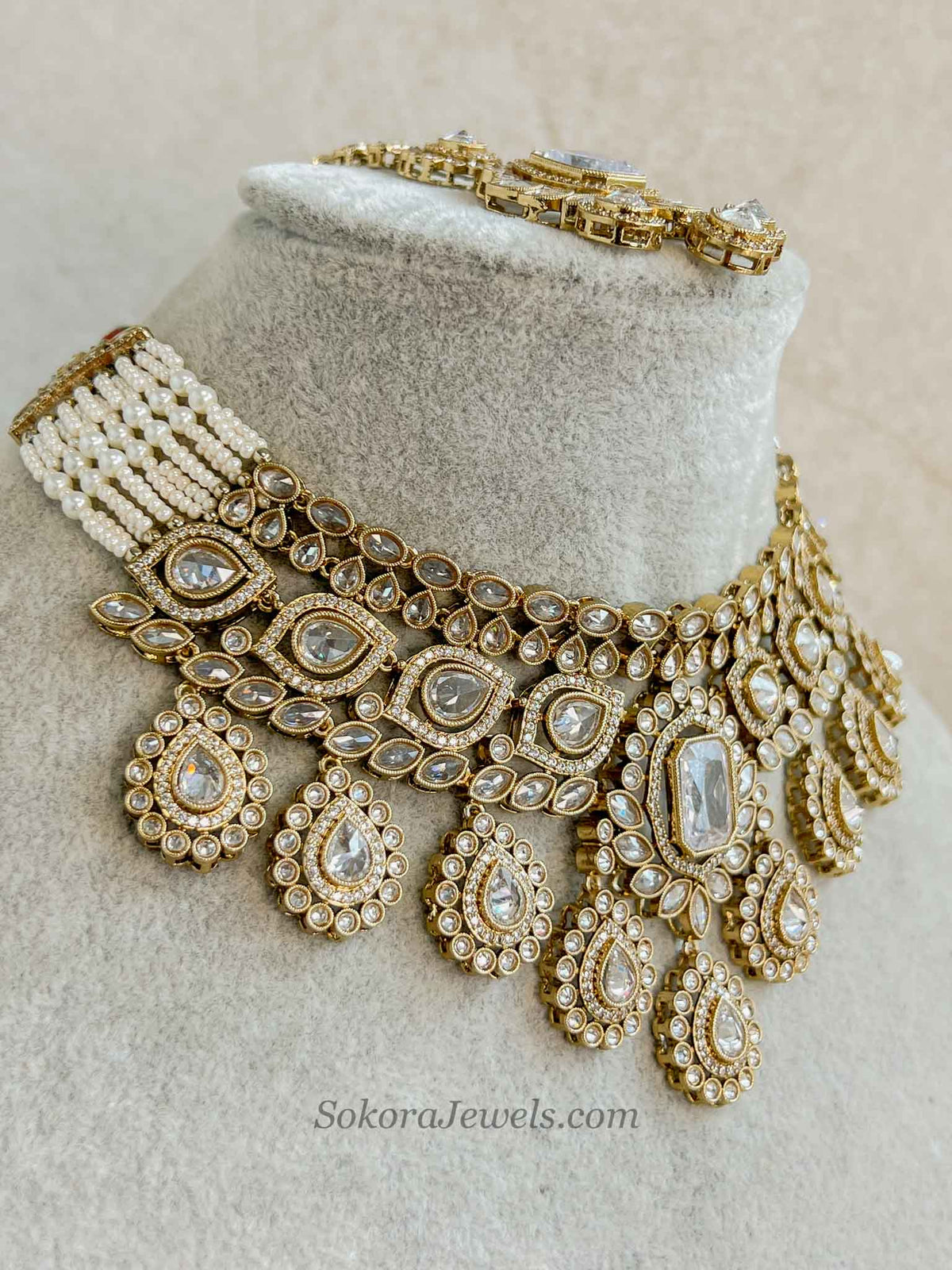 Christina Clear Crystal Bridal Choker Set