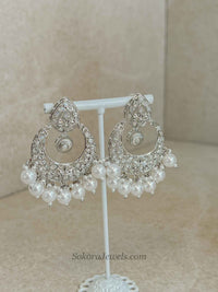 Kavi Pearl Necklace Set - Silver