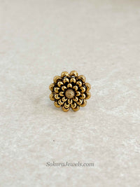 Small Floral Gold Ring