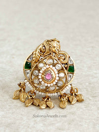 Elephant Kashmiri Kundan Ring