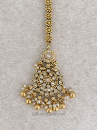 Small Floral Kundan Gold Ball Tikka