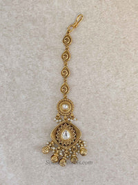 Luxury Kundan Drop Gold Ball Tikka