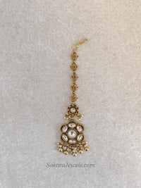 Gold Plated Floral Kundan Gold Ball Tikka