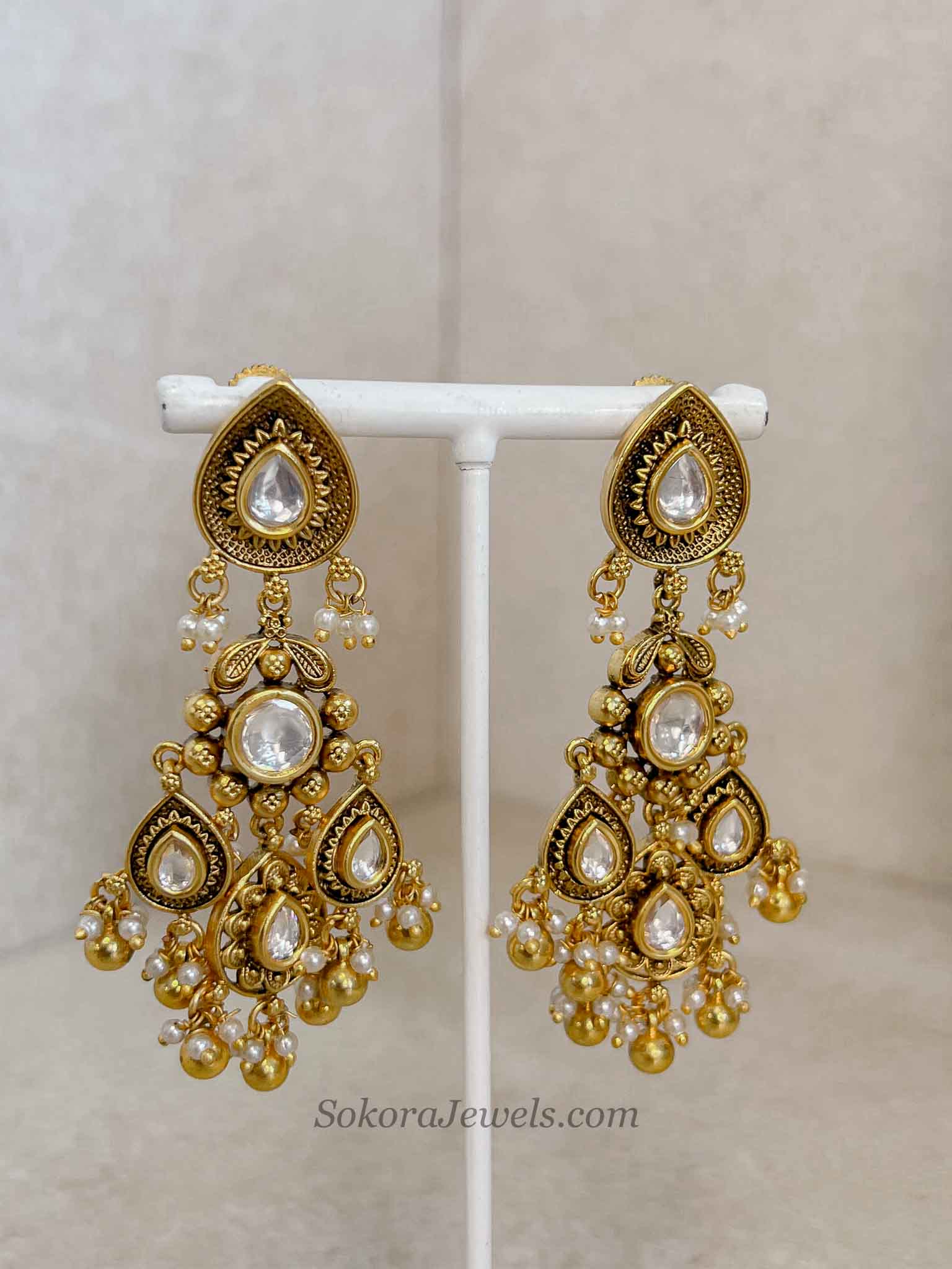 Dipti Heritage Gold Plated Kundan Necklace Set