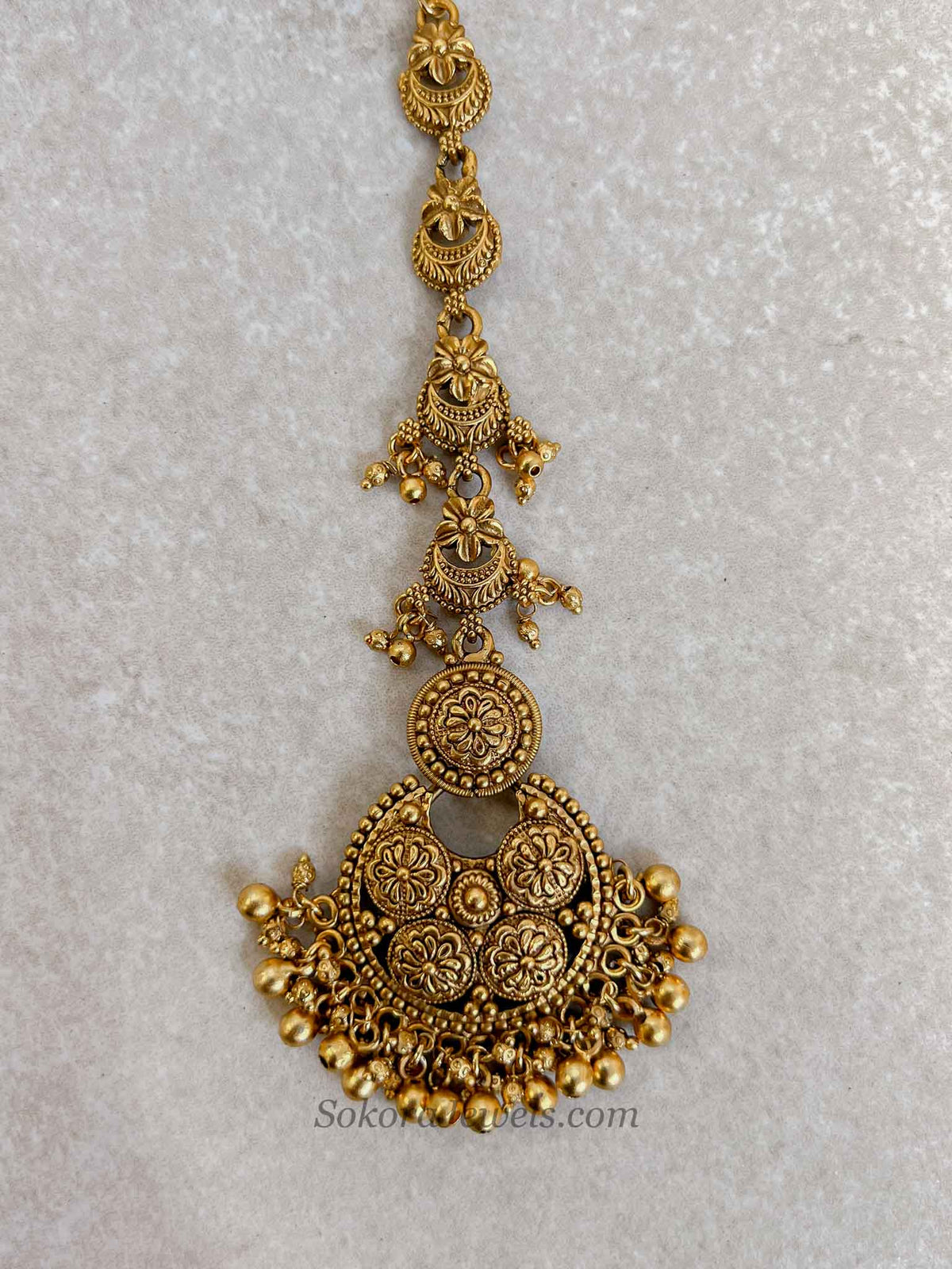 Rashmi Temple Tasselled Choker Set with Jhumkas