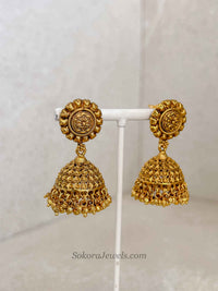 Rashmi Temple Tasselled Choker Set with Jhumkas