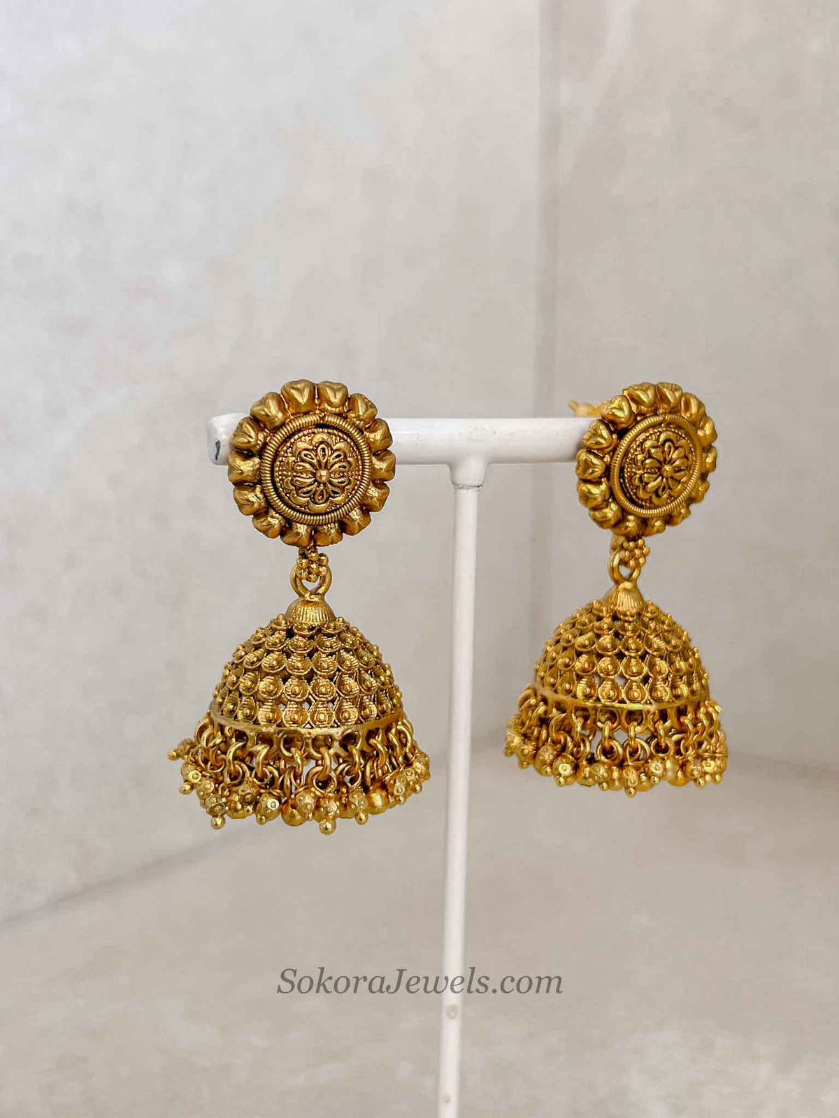 Rashmi Temple Tasselled Choker Set with Jhumkas