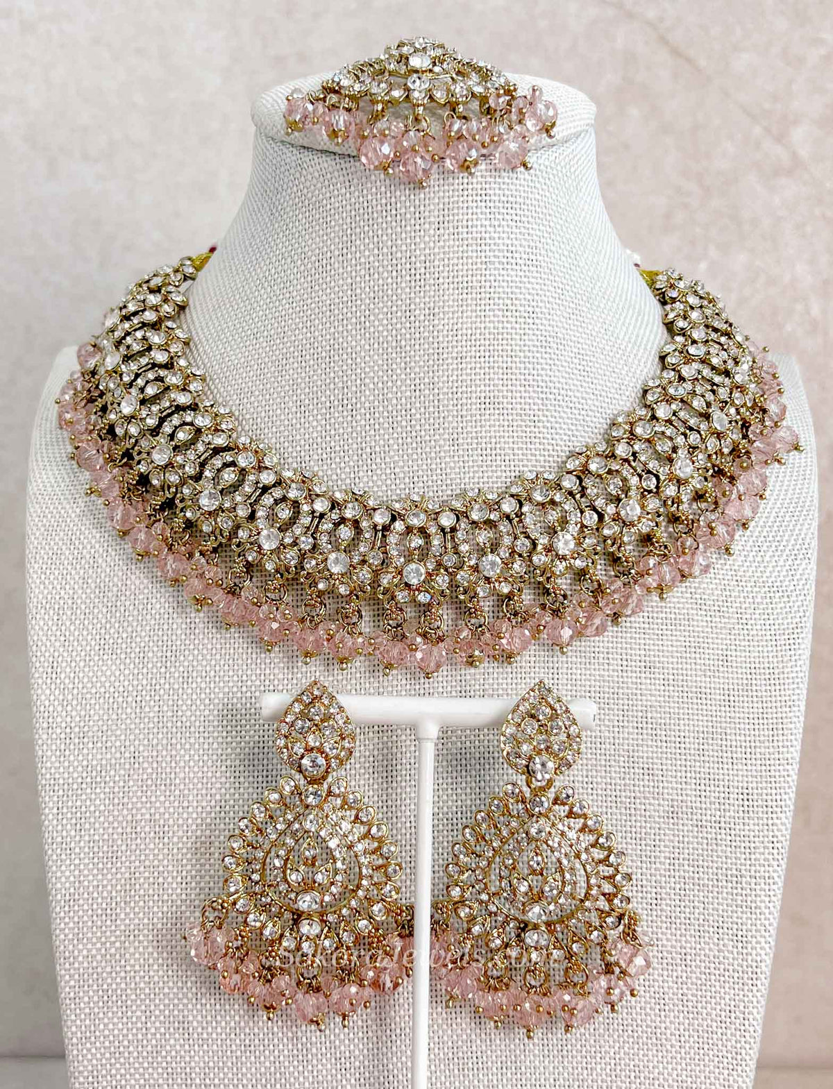Shetal Crystal Antique Gold Necklace sets