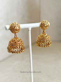 Small Gold Jhumka Earrings