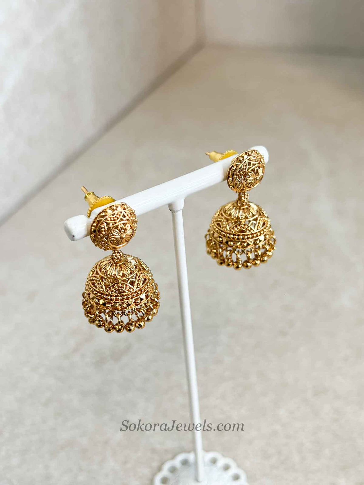 Small Gold Jhumka Earrings