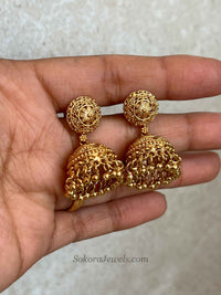 Small Gold Jhumka Earrings