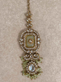 Arpana Sage Green Kundan Complete Bridal Choker set