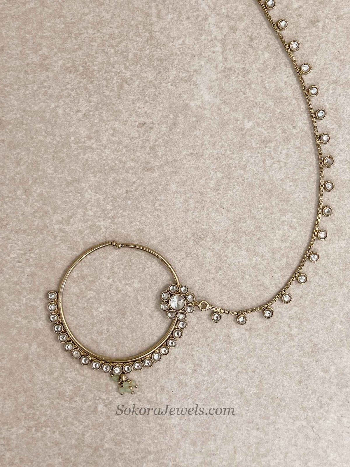 Arpana Sage Green Kundan Complete Bridal Choker set