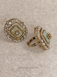 Arpana Sage Green Kundan Complete Bridal Choker set