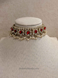 Red Single Choker